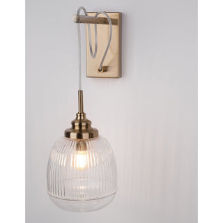 Wandlamp Mond wandamp / helder glas E14, goud