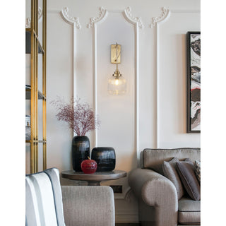 Wandlamp Mond wandamp / helder glas E14, goud