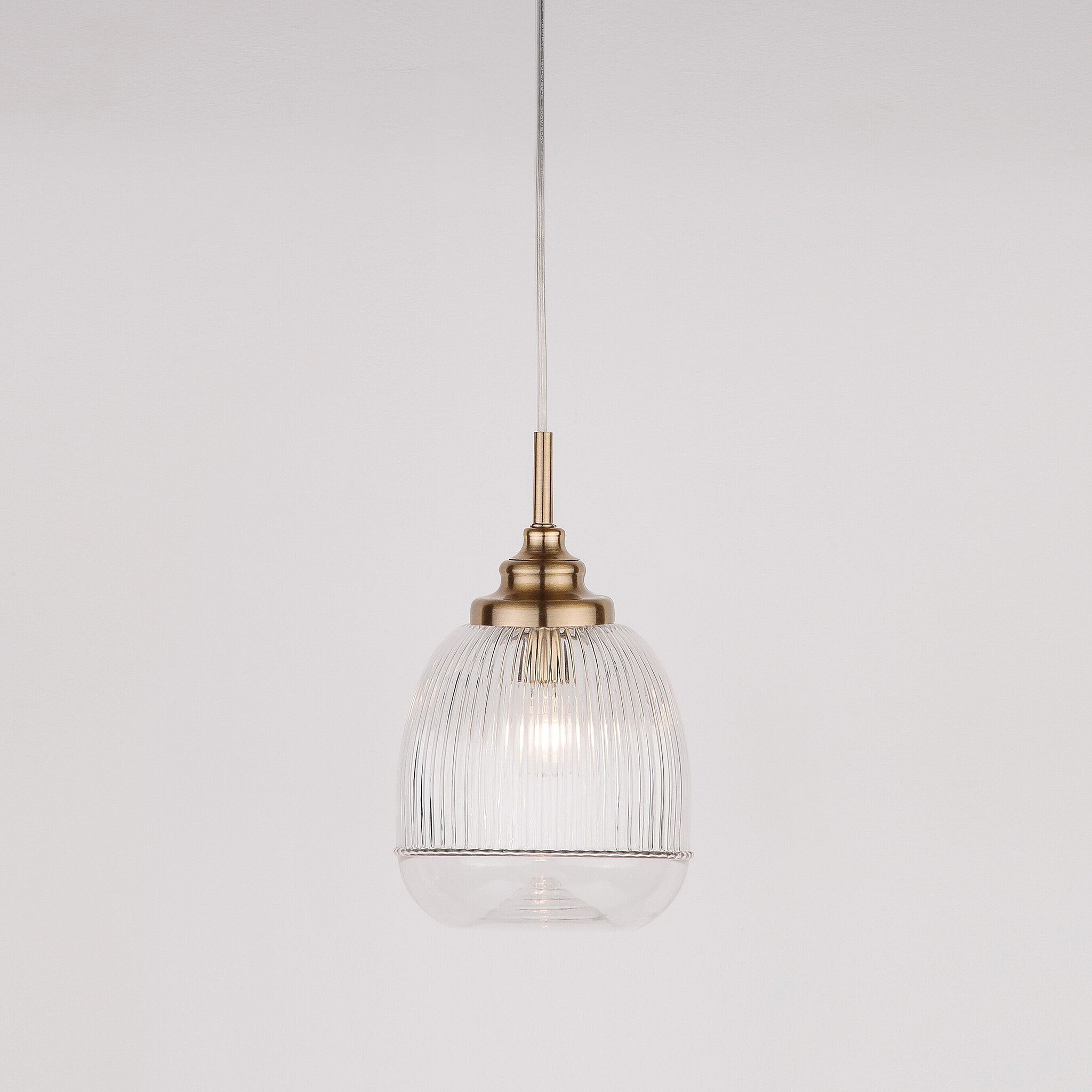 Hanglamp Mond / helder glas E14, goud