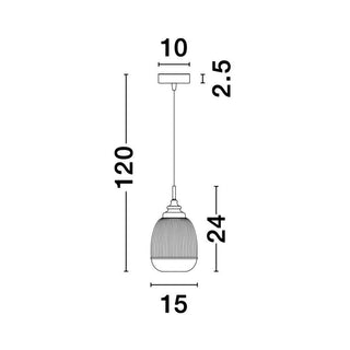 Hanglamp Mond / helder glas E14, goud