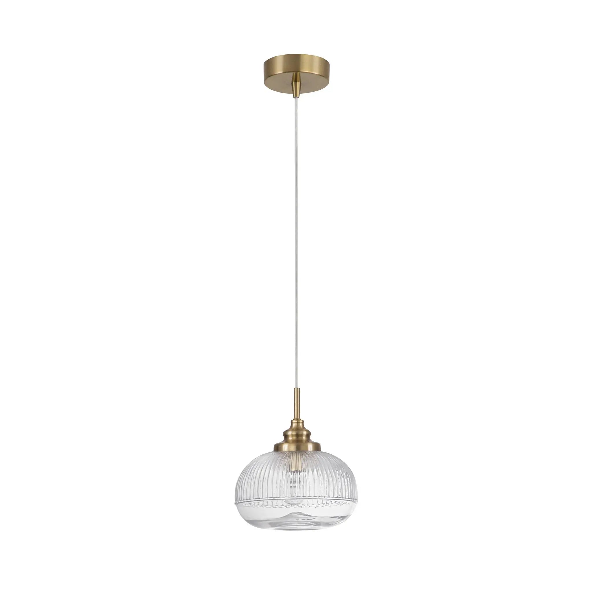 Hanglamp Mond / helder glas E14, goud