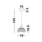 Hanglamp Mond / helder glas E14, goud