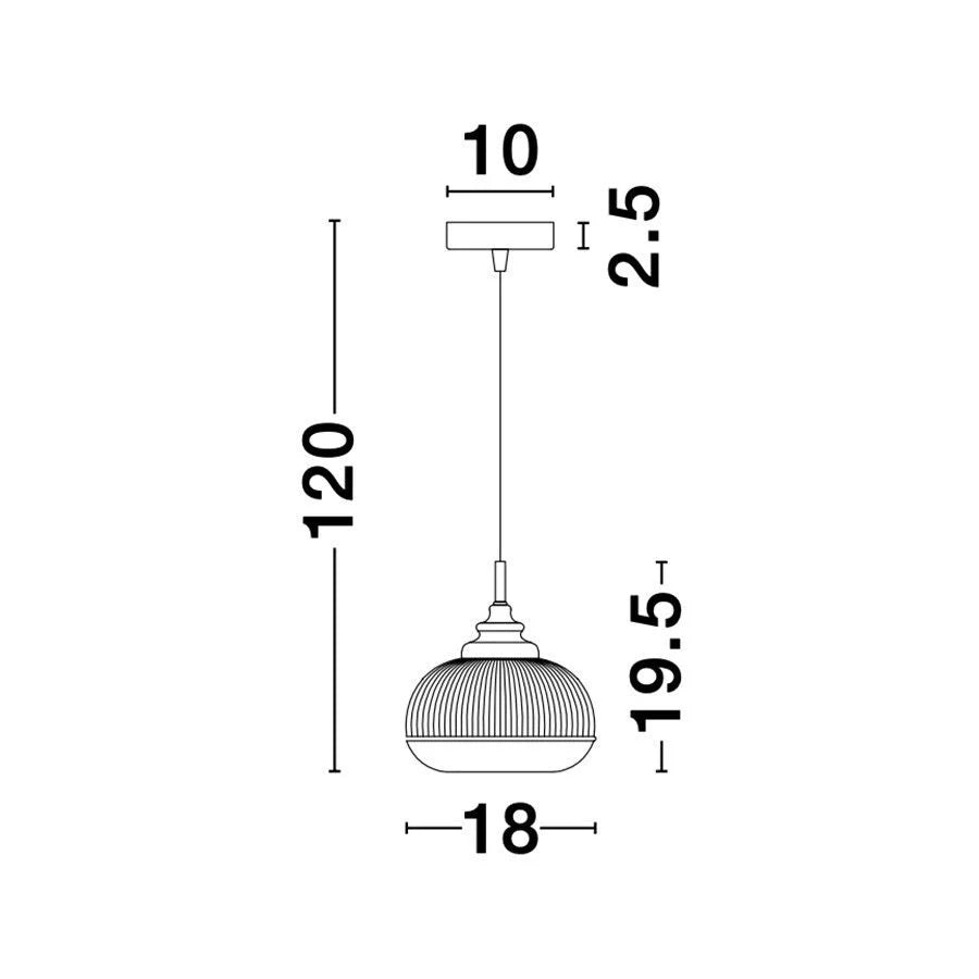 Hanglamp Mond / helder glas E14, goud