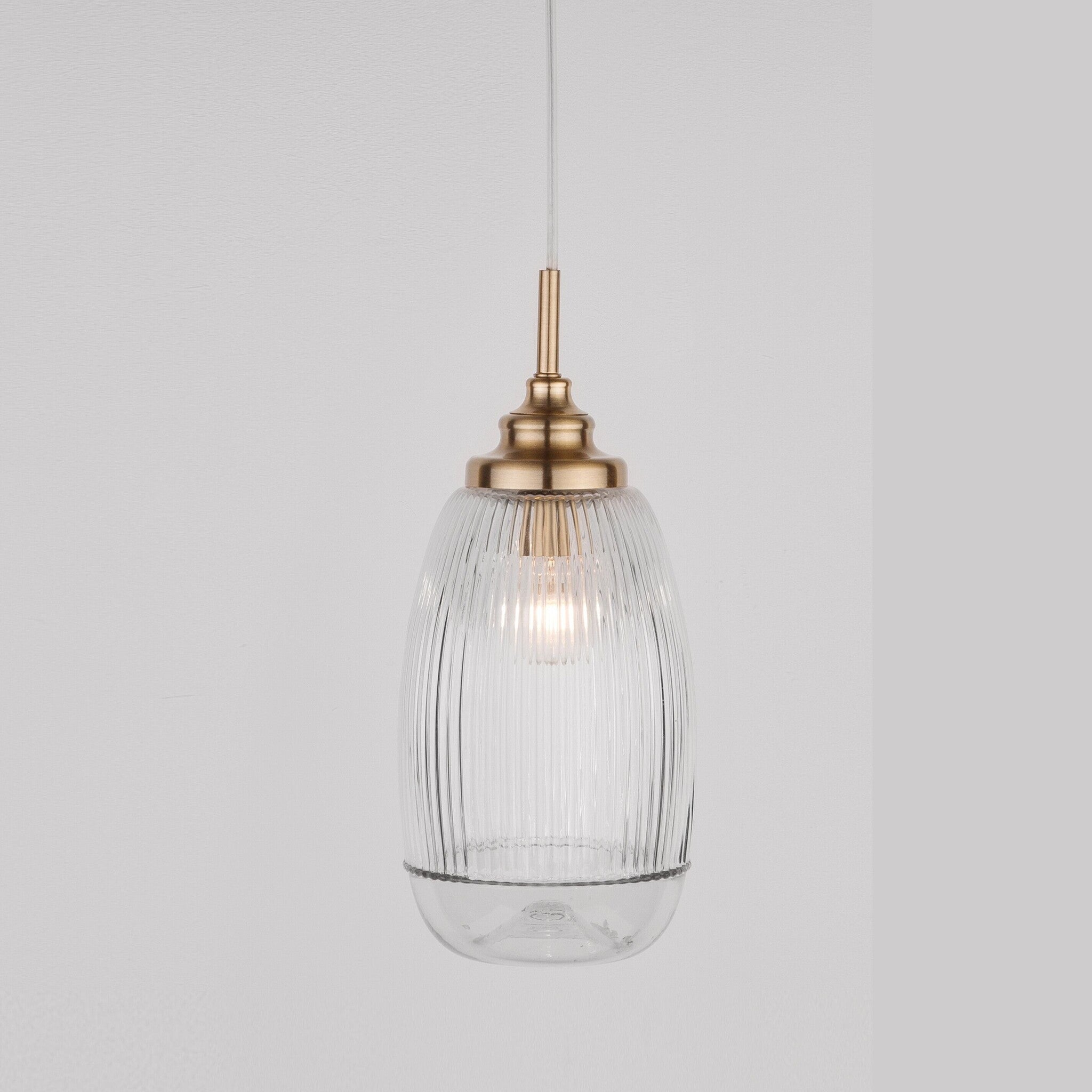 Hanglamp Mond / helder glas E14, goud