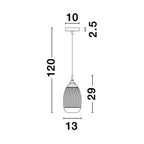 Hanglamp Mond / helder glas E14, goud