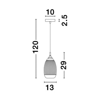Hanglamp Mond / helder glas E14, goud