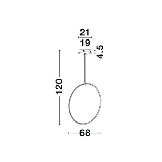 Hanglamp Ring, zwart