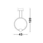 Hanglamp Celia, zwart