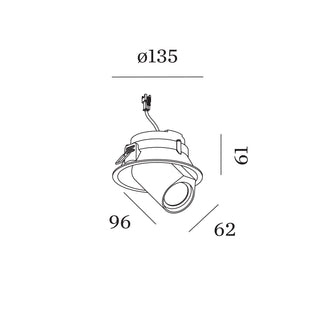 Wever & Ducré BLIEK ROUND 1.0 LED half-inbouwspot – verkrijgbaar in 3 kleuren – draadveren