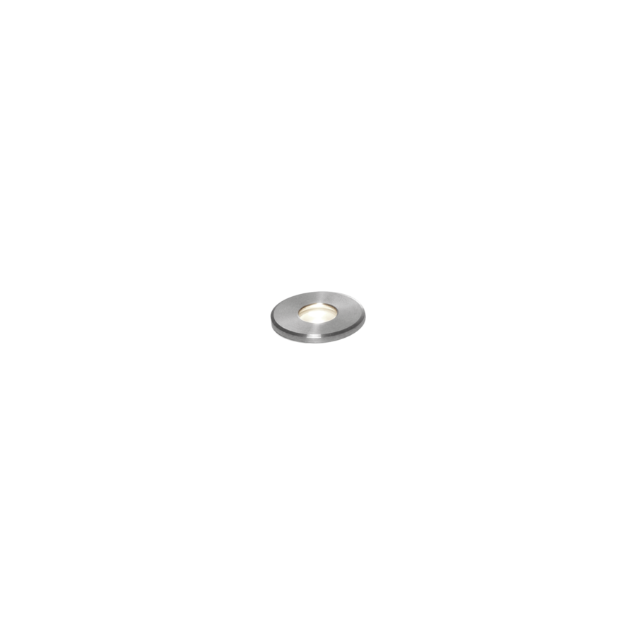 CARD 0.1 round recessed floor spot LED 3000K inox