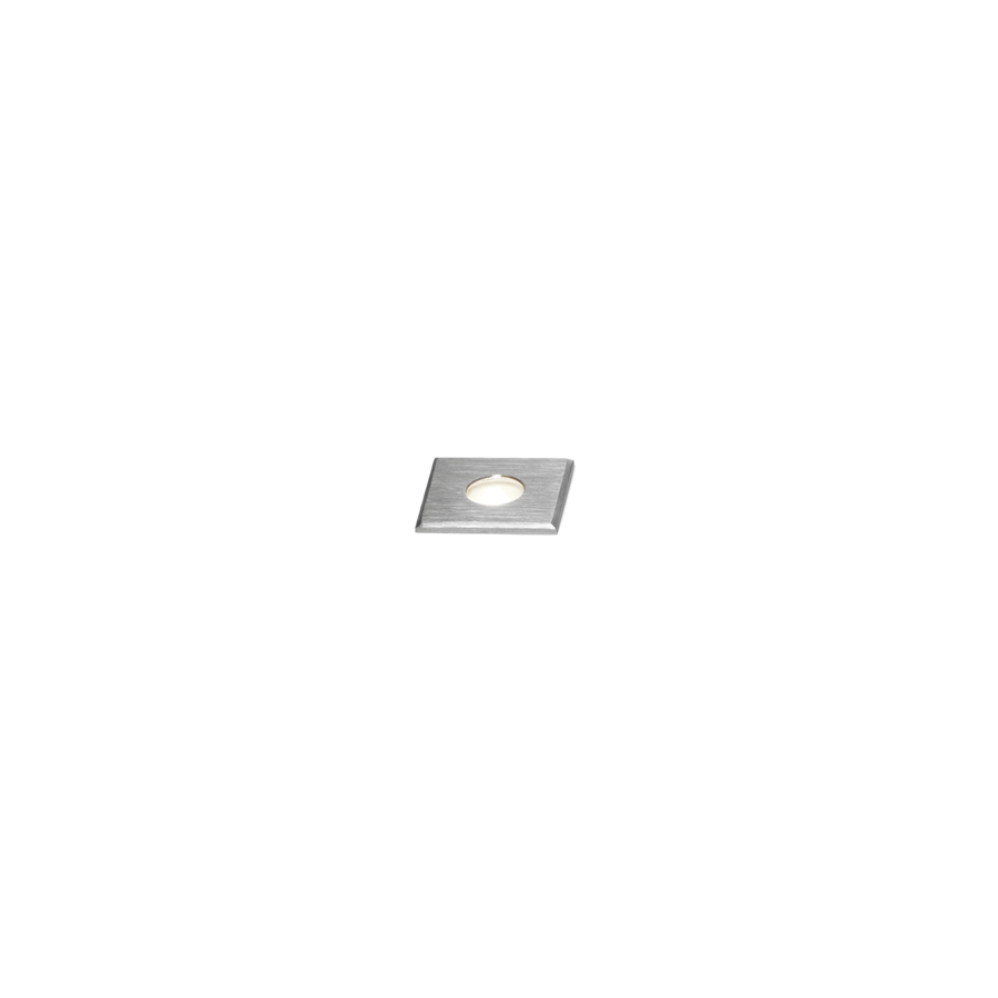 CARD 0.2 spot encastré de sol carré LED 3000K inox