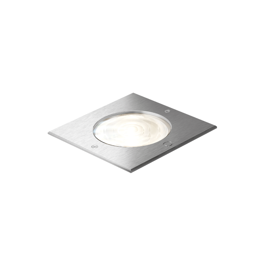 CHART 1.6 spot encastré de sol carré LED 3000K inox