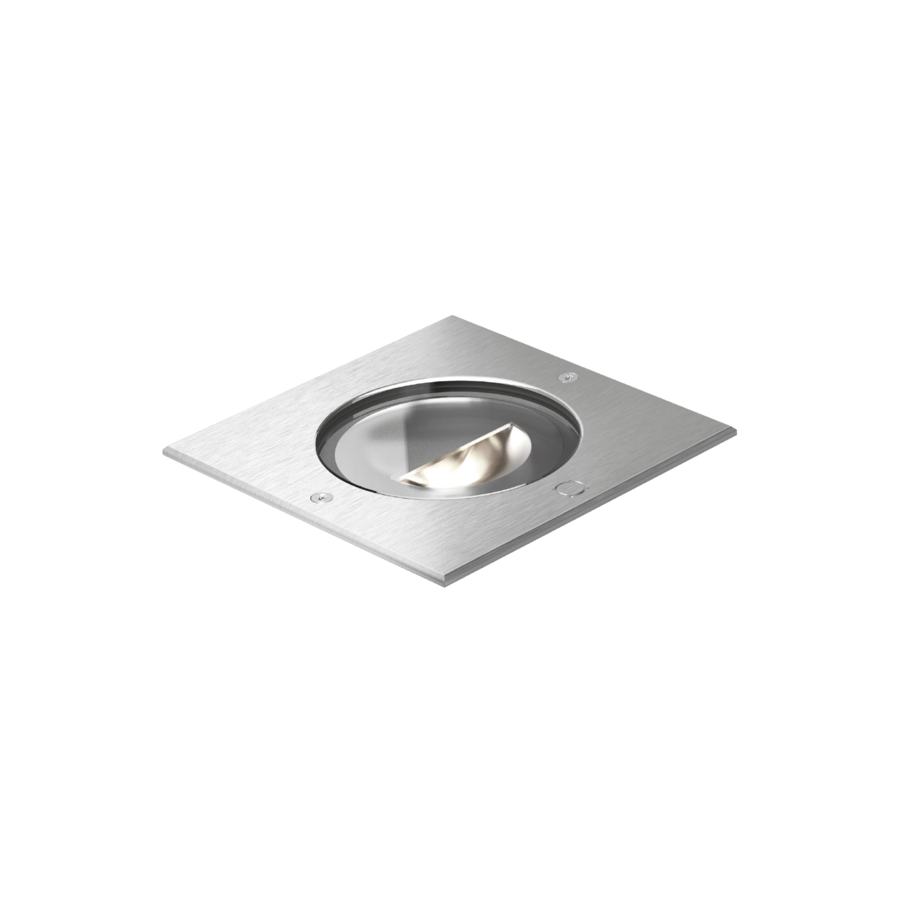 CHART ASYM 1.6 square recessed floor spot LED 3000K inox