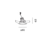 Wever & Ducré DEEP ADJUST petit IQ 1.0 adjustable recessed spot – available in 4 colours