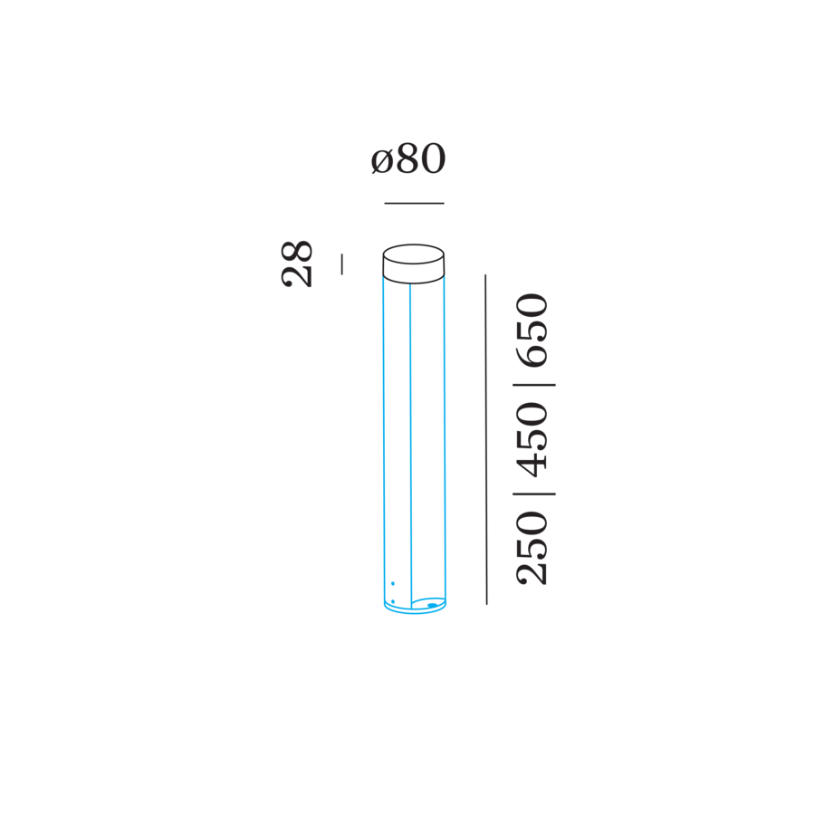 GATE ROUND 1.0 ronde opbouwvloerspot LED