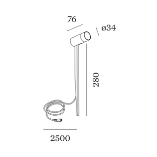 GEO 1.0 spot de sol en saillie rond LED 2700K