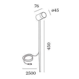 GEO 2.0 spot de sol en saillie rond LED 2700K