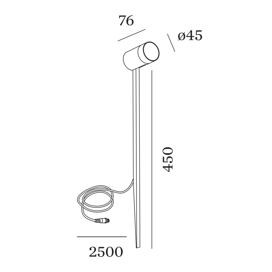 GEO 2.0 spot de sol en saillie rond LED 2700K