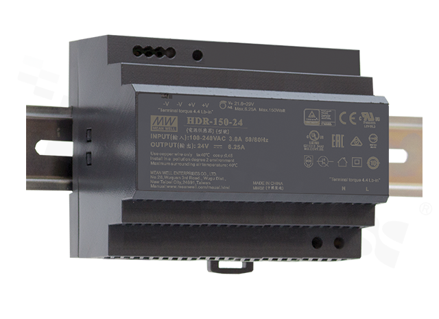 LED power supply DIN rail Mean Well HDR-150-12 135.6 W 12 V