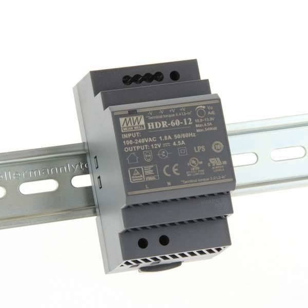 LED power supply DIN rail Mean Well HDR-60-12 60 W 12 V