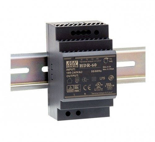 Alimentation LED rail DIN Mean Well HDR-60-24 60 W 24 V