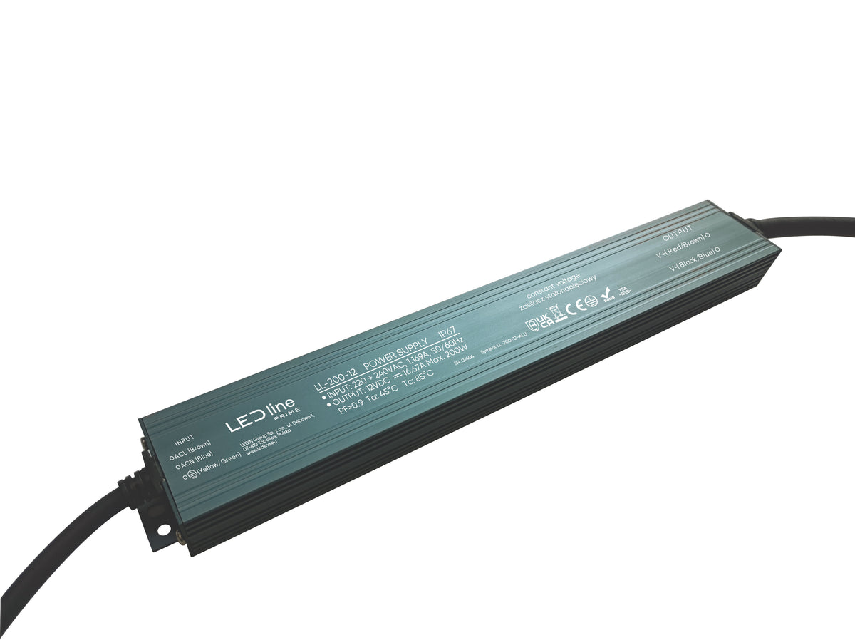 LED-voeding aluminium LED line PRIME LL-200-12-ALU 200 W 12 V