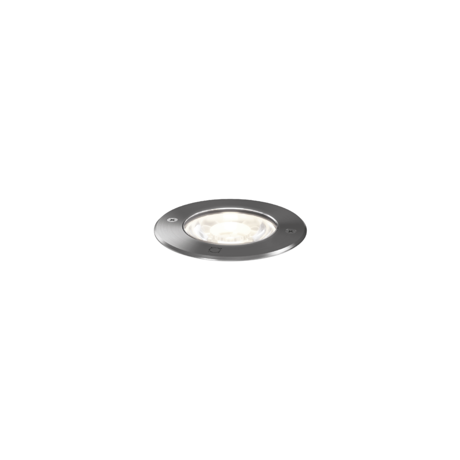MAP 0.9 spot encastré de sol rond LED 3000K inox