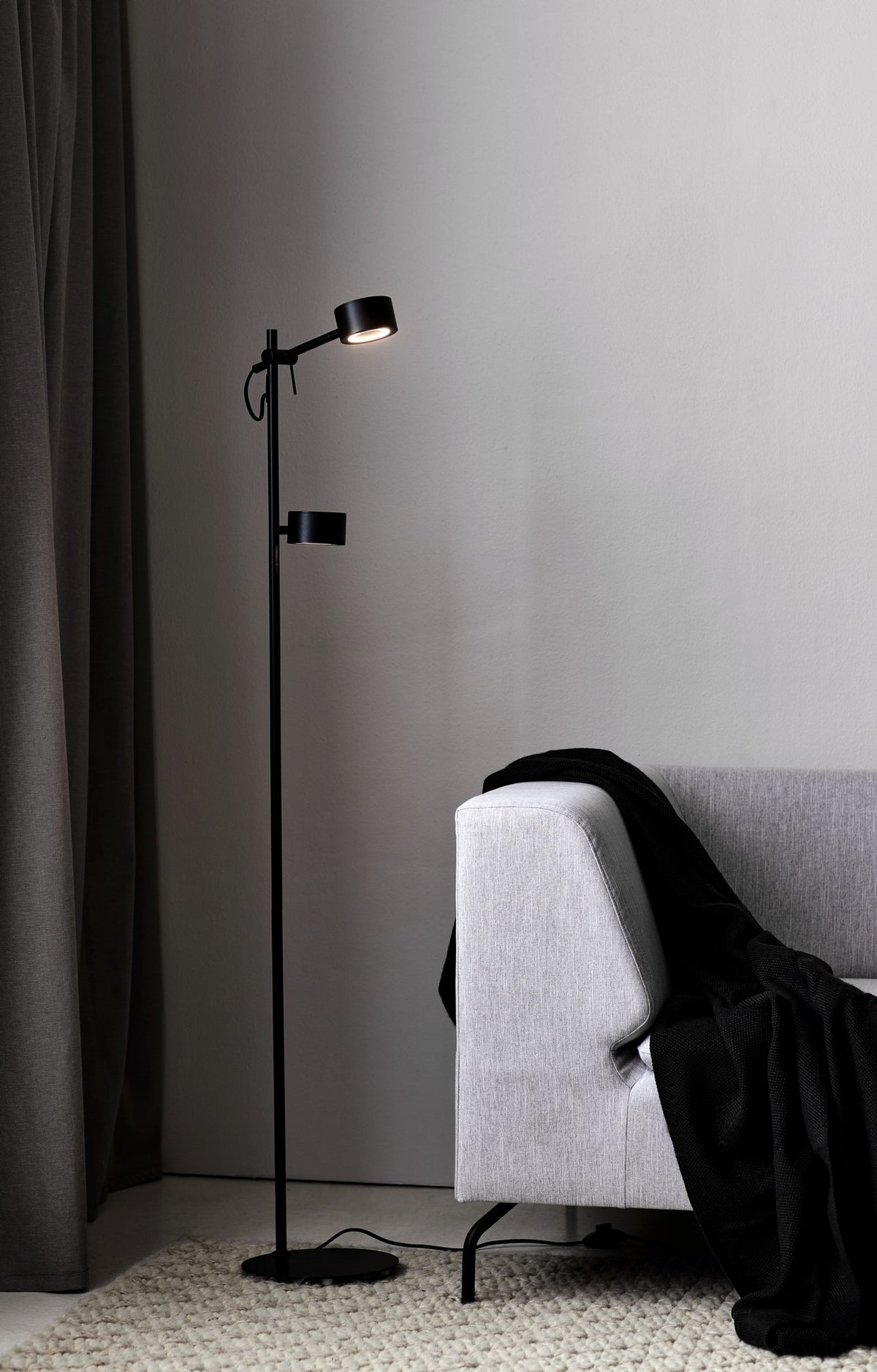Nordlux Clyde floor lamp black