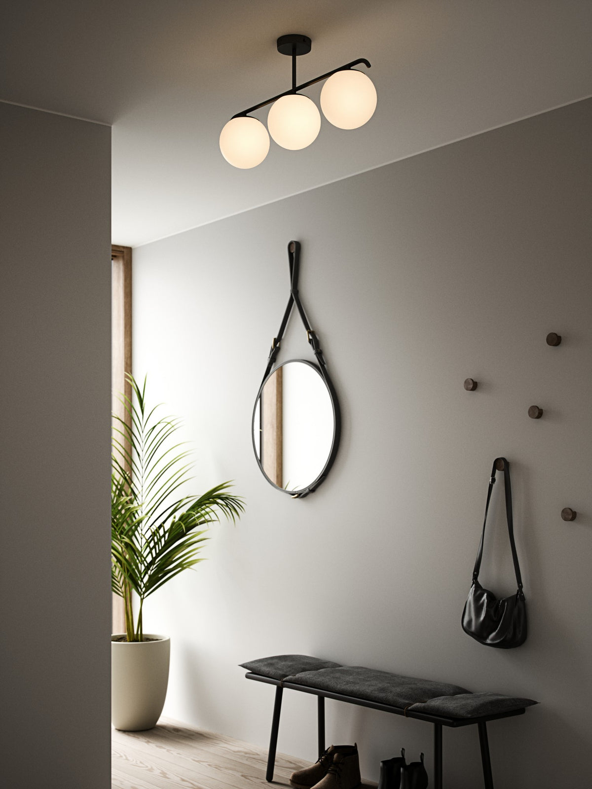 Nordlux Grant 3-Spot plafondlamp zwart