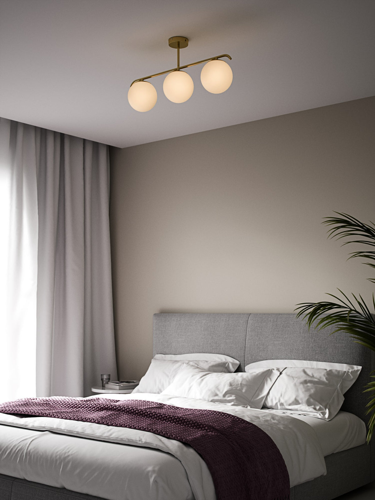 Nordlux Grant 3-Spot plafondlamp messing
