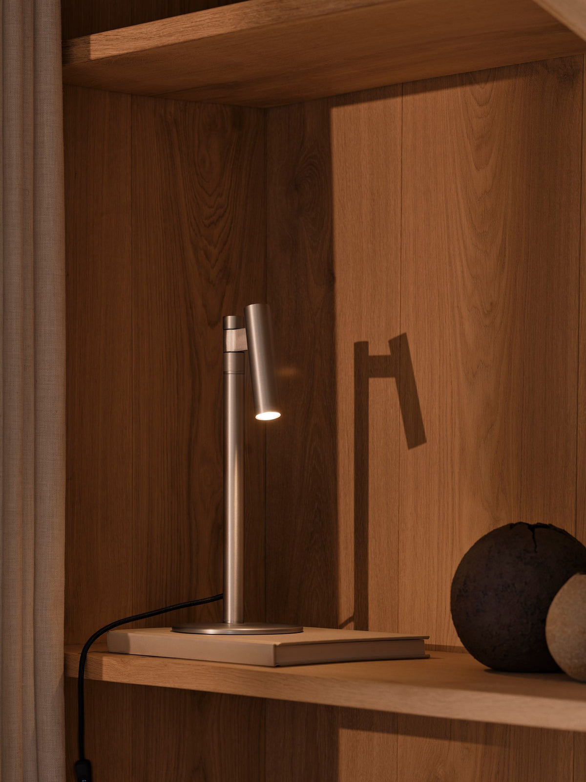 Design for The People Makoto table lamp satin chrome