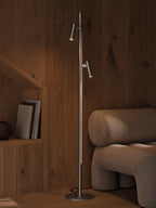 Design for The People Makoto floor lamp satin chrome