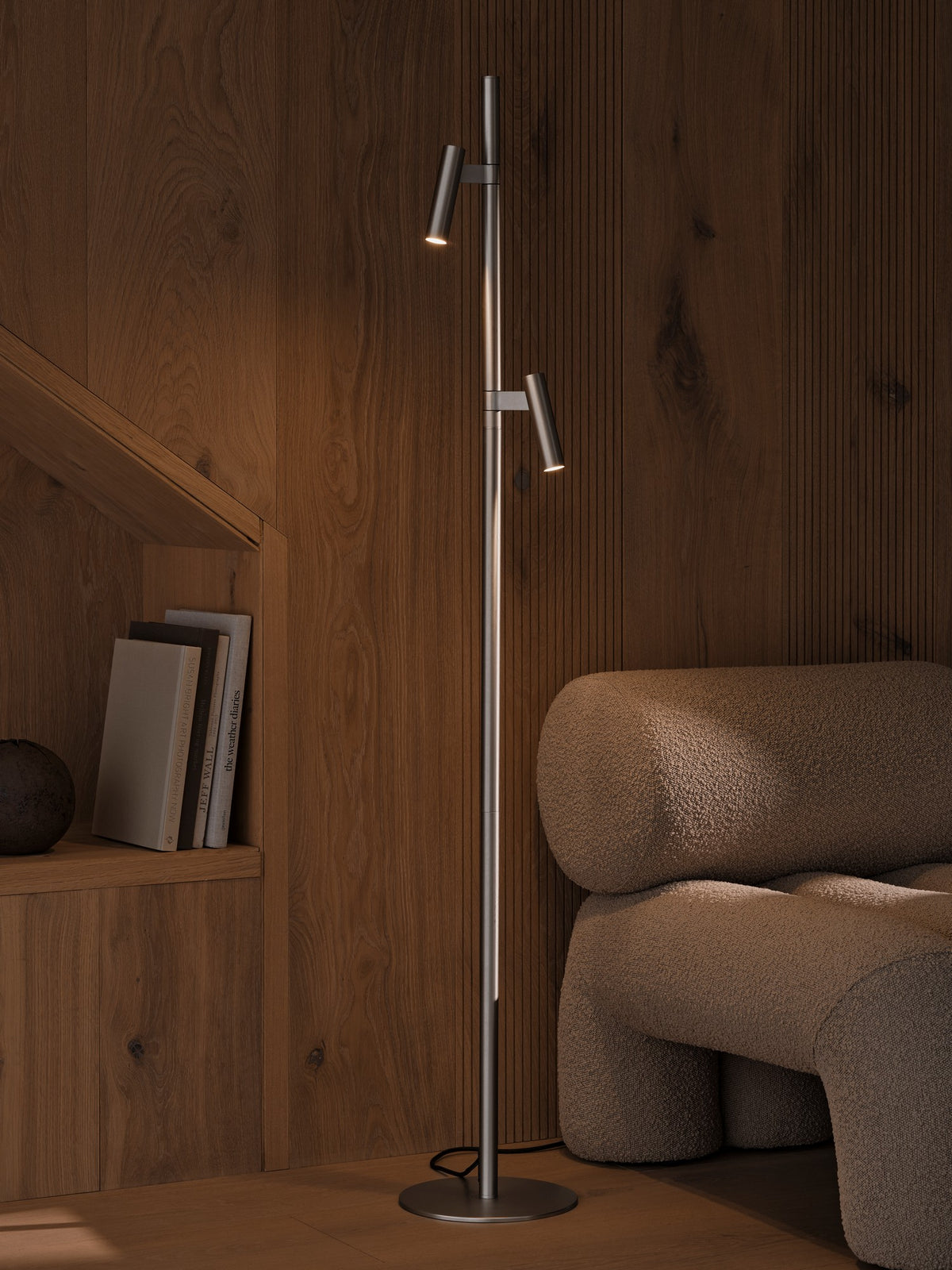 Design for The People Makoto floor lamp satin chrome