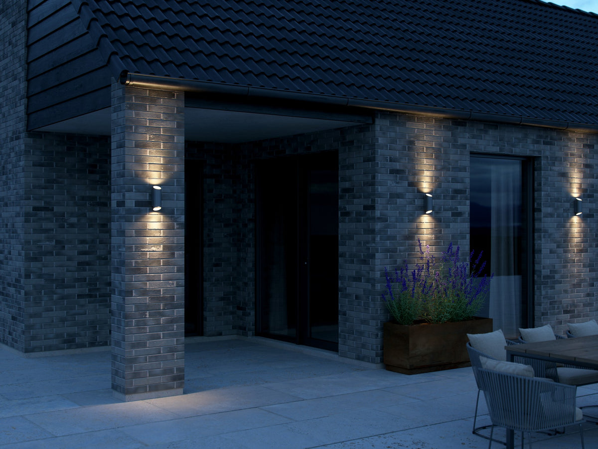 Nordlux Nico Round 22 wall light anthracite