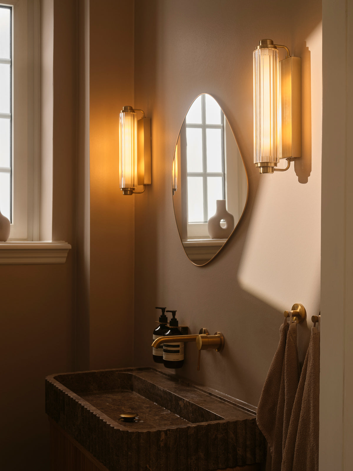 Nordlux Nimal Double wall light brass