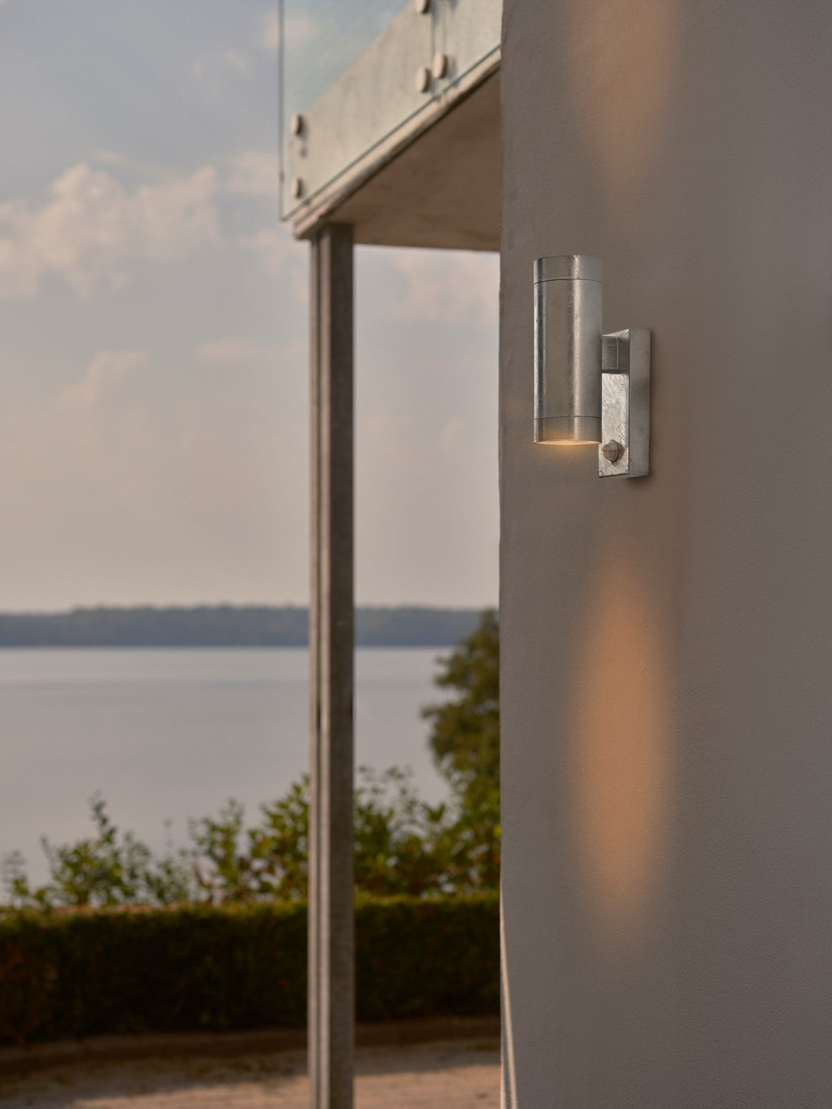 Nordlux Tin Maxi Double Sensor wall light galvanised