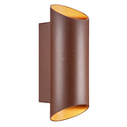 Nordlux Nico Round 22 wandlamp roestbruin