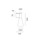 ODREY 1.5 wall light GU10