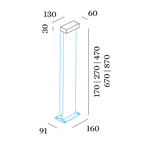 PALOS CARRÉ 1.0 borne extérieure LED