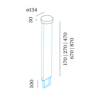 PALOS ROUND 2.0 round outdoor bollard light LED