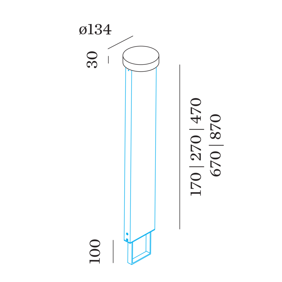 PALOS ROUND 2.0 round outdoor bollard light LED