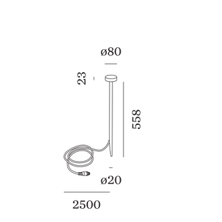 POLA 2.0 spot de sol en saillie rond LED 2700K