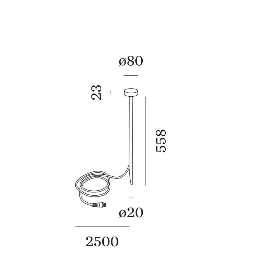 POLA 2.0 spot de sol en saillie rond LED 2700K