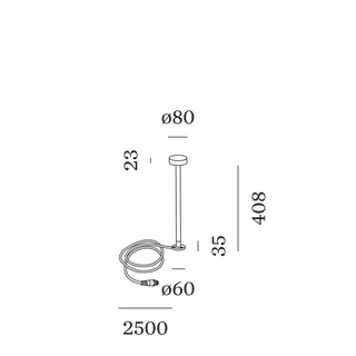 POLA 2.1 round surface-mounted floor spotlight LED 2700K