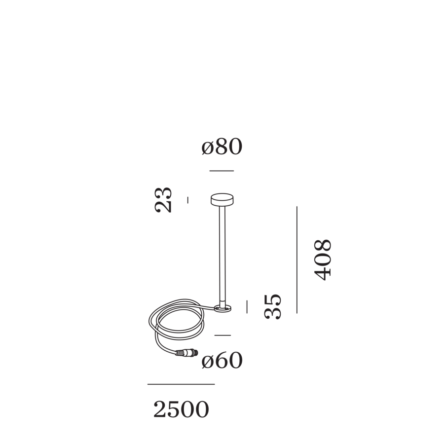 POLA 2.1 round surface-mounted floor spotlight LED 2700K