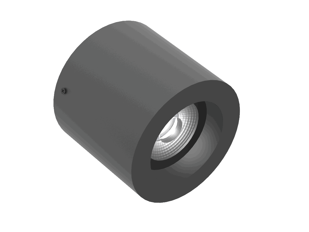 Cylinder 100 is een plafondarmatuur met 800Lm, 4000K, CRI 93, 10,1W. Bundelhoek 40°, Triac-dimbaar, afwerking Matt black RAL 9005, IP20.