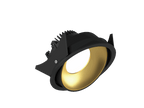 Fido 108 is een richtbare downlight met 800Lm, 2200-3000K, CRI 93, 10,3W. Bundelhoek 80°, Triac-dimbaar, afwerking Black/Gold, IP20.