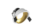 Fido 108 is een richtbare downlight met 800Lm, 2700K, CRI 93, 10,5W. Bundelhoek 80°, Triac-dimbaar, afwerking White/Gold, IP20.