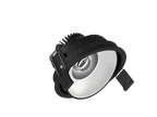 Fido 108 is een richtbare downlight met 800Lm, 2200-3000K, CRI 93, 10,3W. Bundelhoek 40°, Triac-dimbaar, afwerking Black/White, IP20.