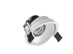 Fido 108 is an adjustable downlight with 800Lm, 2200-3000K, CRI 93, 10.3W. Beam angle 40°, Triac dimmable, finish White/White, IP20.